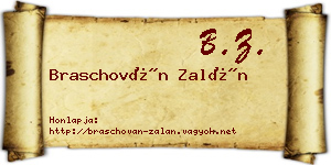 Braschován Zalán névjegykártya